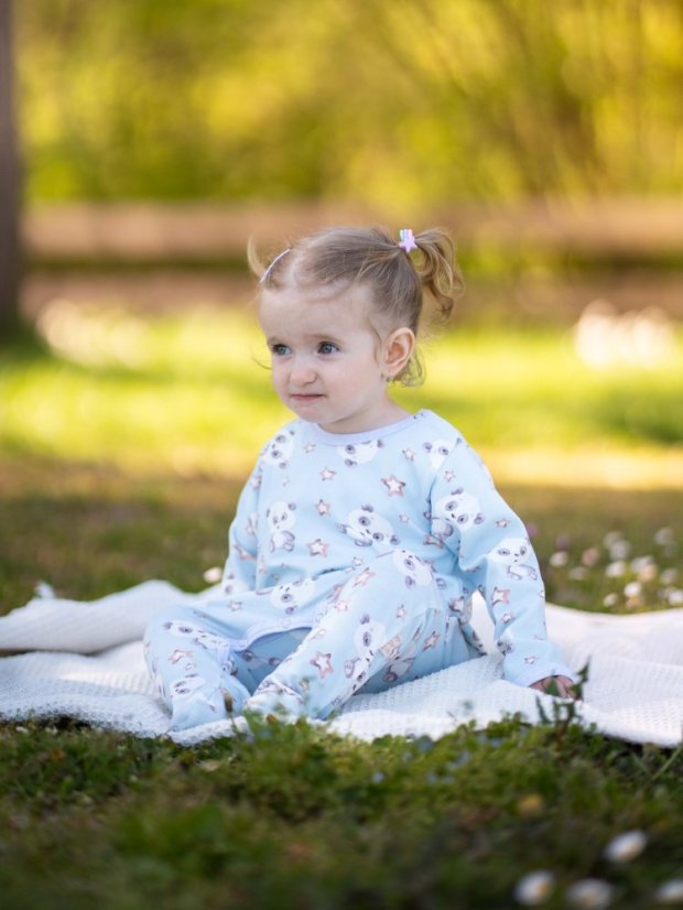 Detský overal, modrá panda