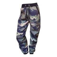 Dětské softshellové kalhoty THIN s fleecem, khaki maskáč