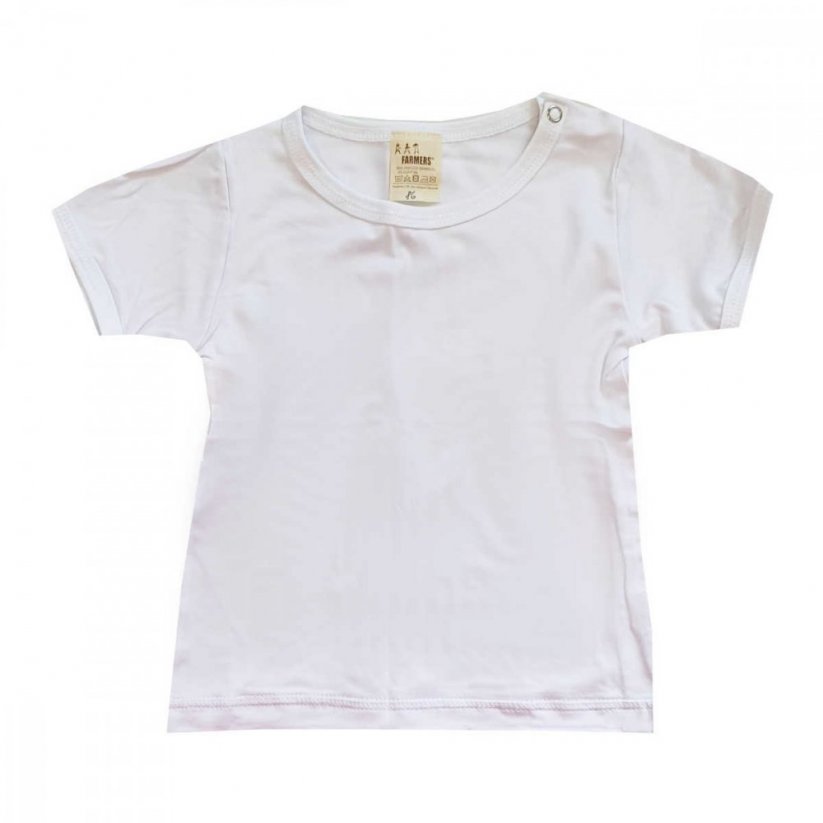 Dětské tričko BAMBUS bílé s drukem