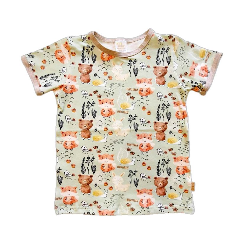 Pánské tričko, lesní kamarádi krátký rukáv