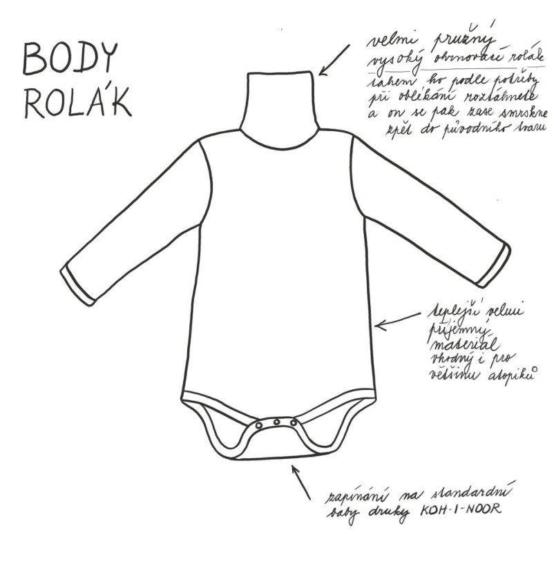 Dětské body s rolákem