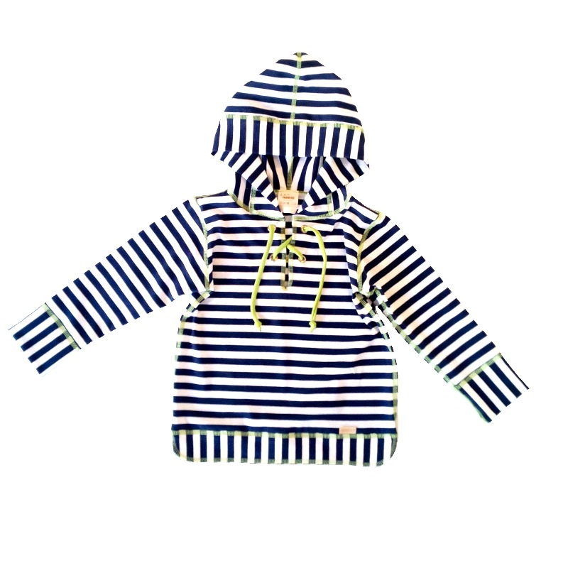 Pánská lehká mikina s kapucí NAVY-GREEN-FLAT (Velikost XL pánské)