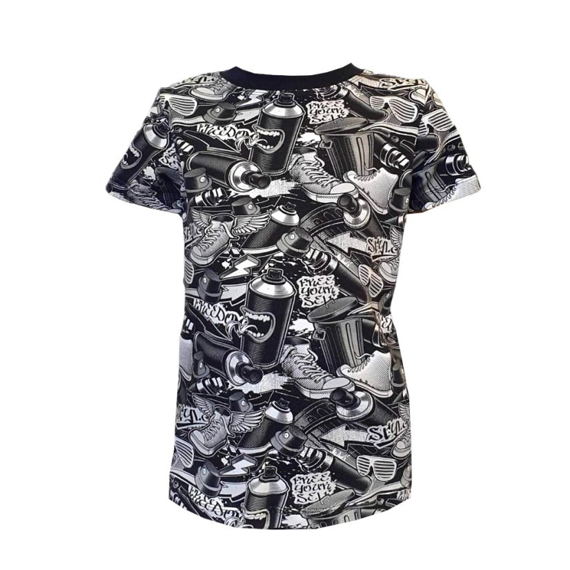 Detské tričko, spreje a graffiti