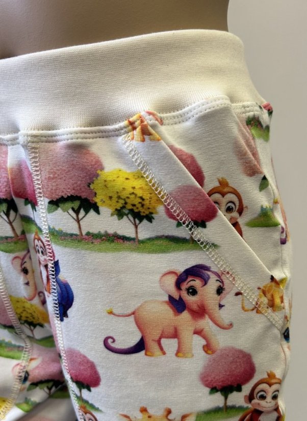Dětské kalhoty BAMBUS, veselá zvířátka