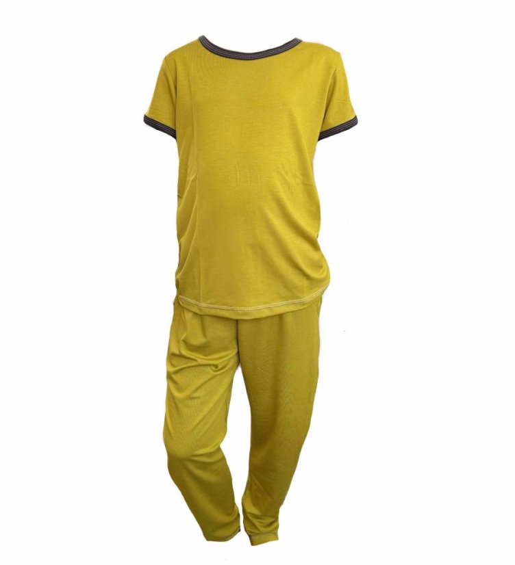 Pánské pyžamo BAMBUS, hořčicová