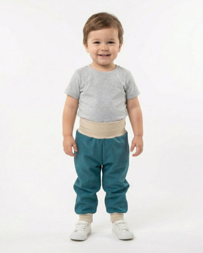 Dětské softshellové kalhoty GROW s beránkem