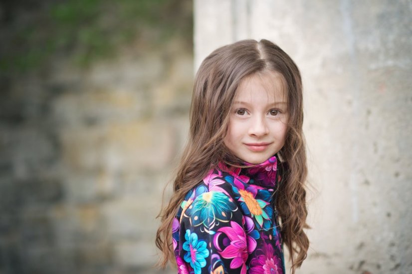 Detská tepláková súprava na zips, rozkvitnutá noc