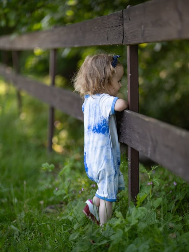 Detský letný overal BAMBUS, batika