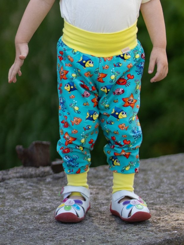 Dětské rostoucí kalhoty GROW lehké, mořský svět