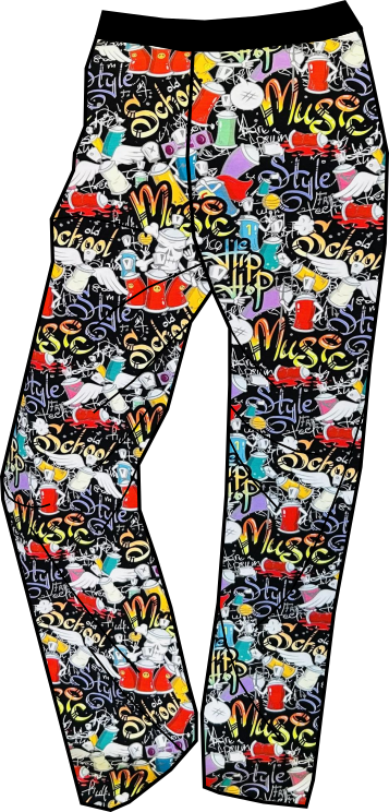 Pánské kalhoty lehké, svět graffiti