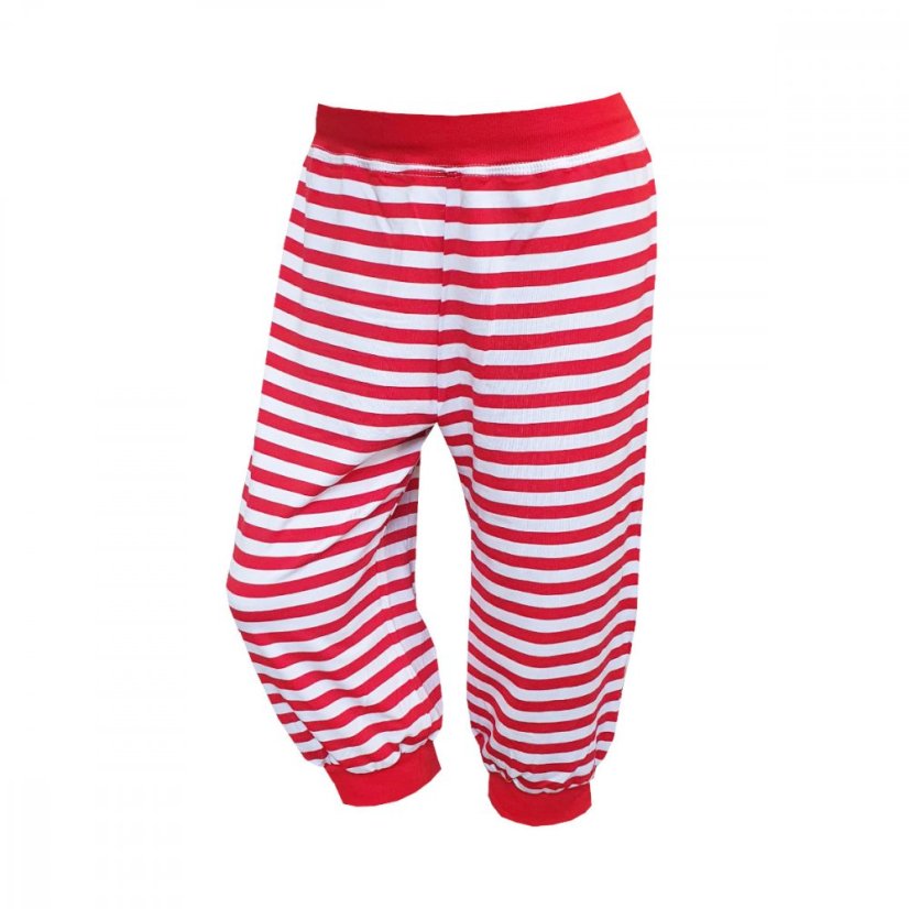 Dětské 3/4 kalhoty do manžety BAMBUS, červený námořník