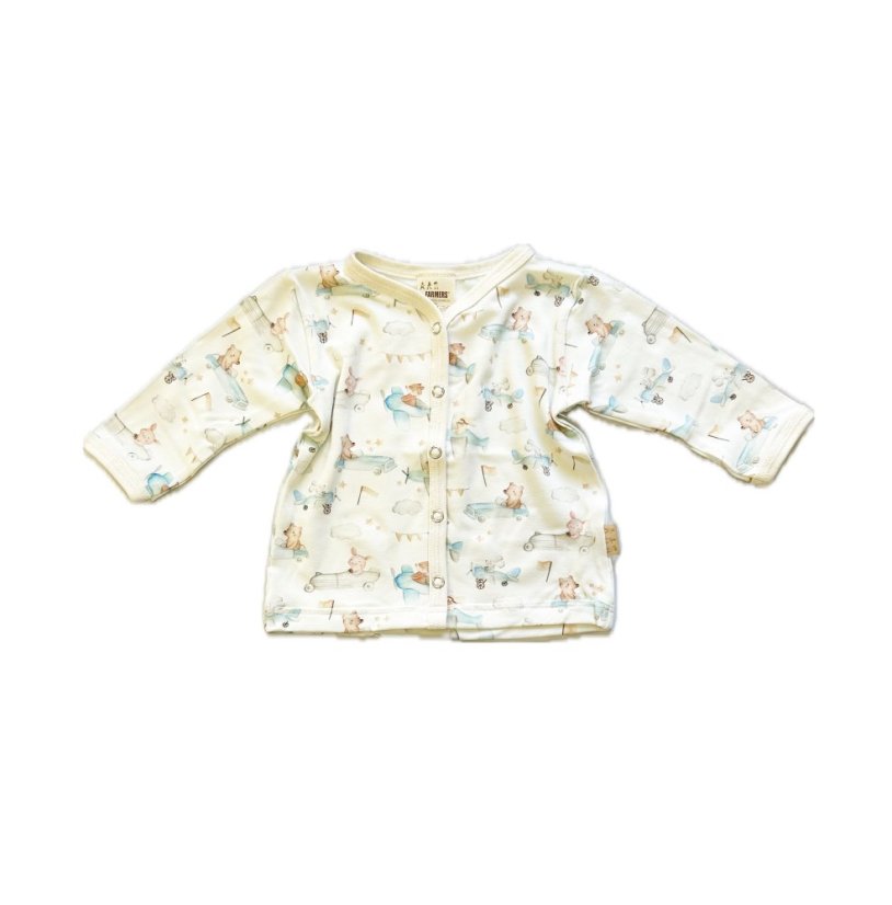 Dětský kabátek BAMBUS, medvídci na výletě