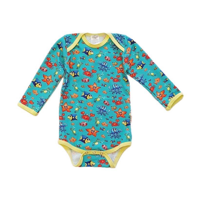 Dětské body, mořský svět dlouhý rukáv