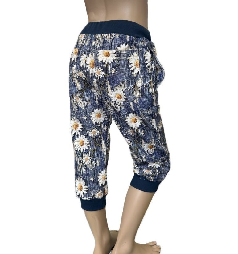 3/4 KALHOTY WOW DIGI JEANS FLOWERS