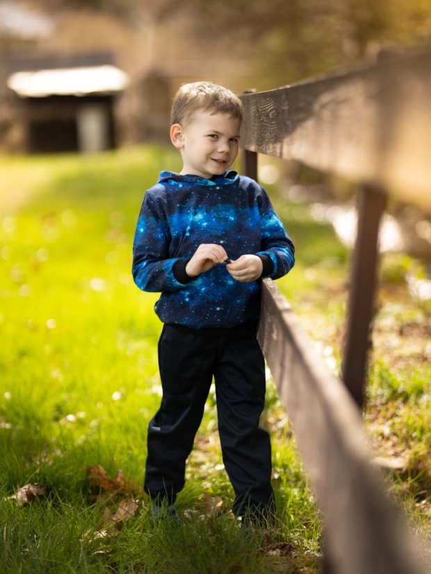 Detská mikina s kapucňou, vesmír