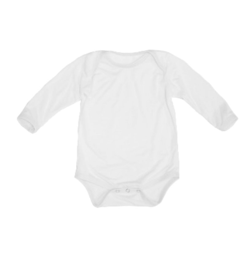 Dětské body BAMBUS WHITE dlouhý rukáv