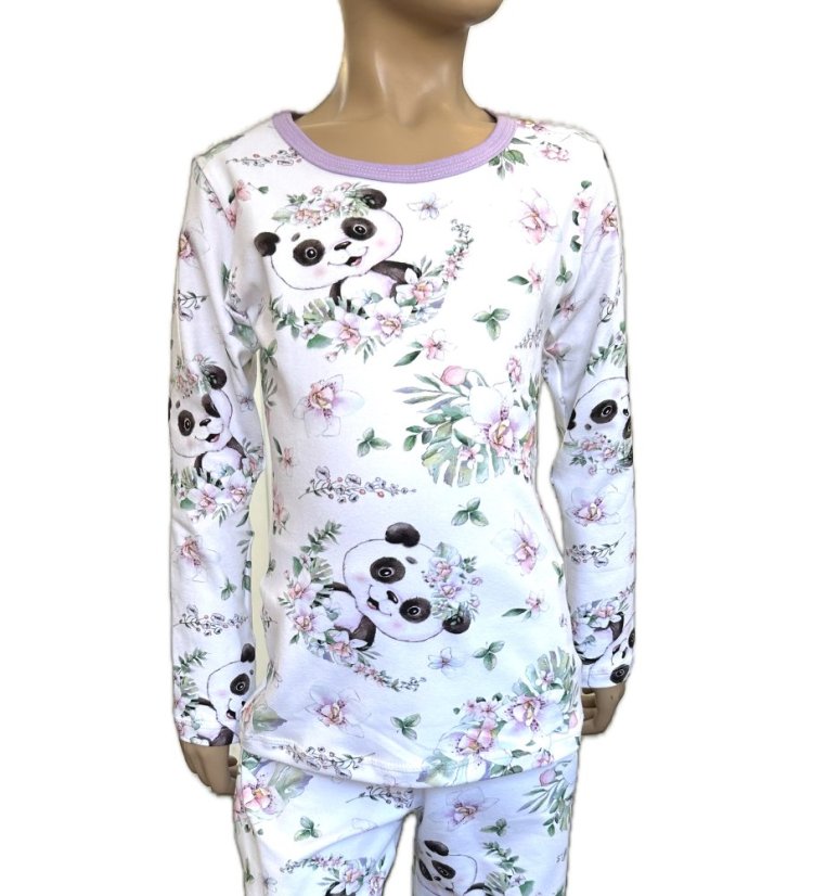 Dětské tričko, panda mezi kvítky