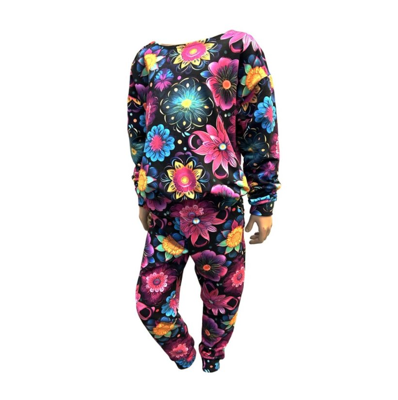 Dětská tepláková souprava, rozkvetlá noc