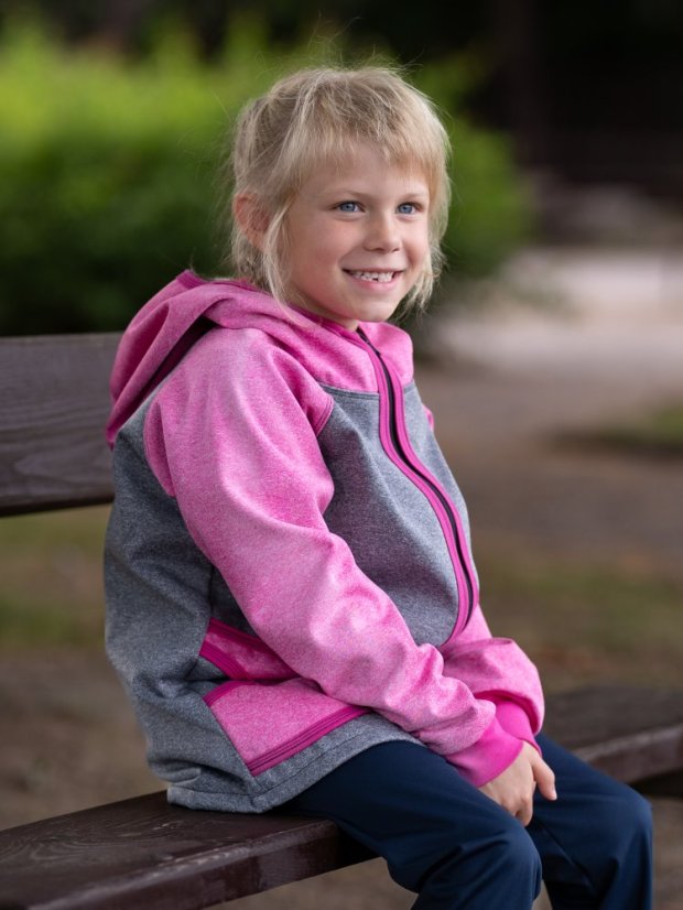 Dětská softshellová bunda s fleecem elastická