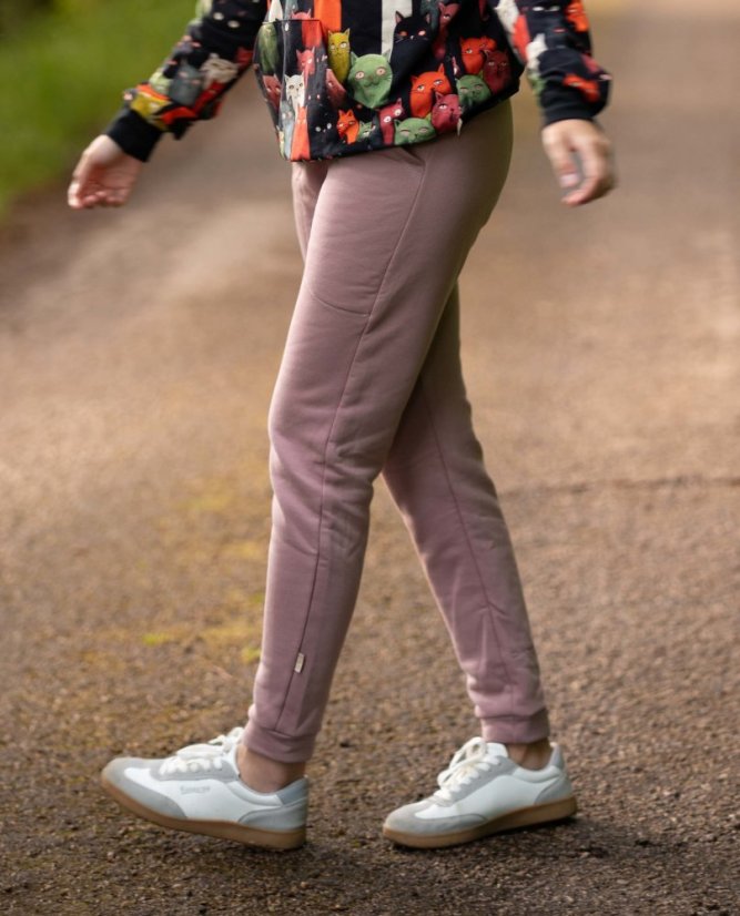 Dámské tepláky FLUFFY, starorůžová