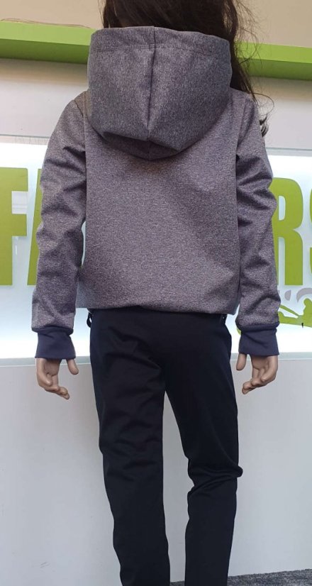 Dětské softshellové leginy s fleecem, černá klasika