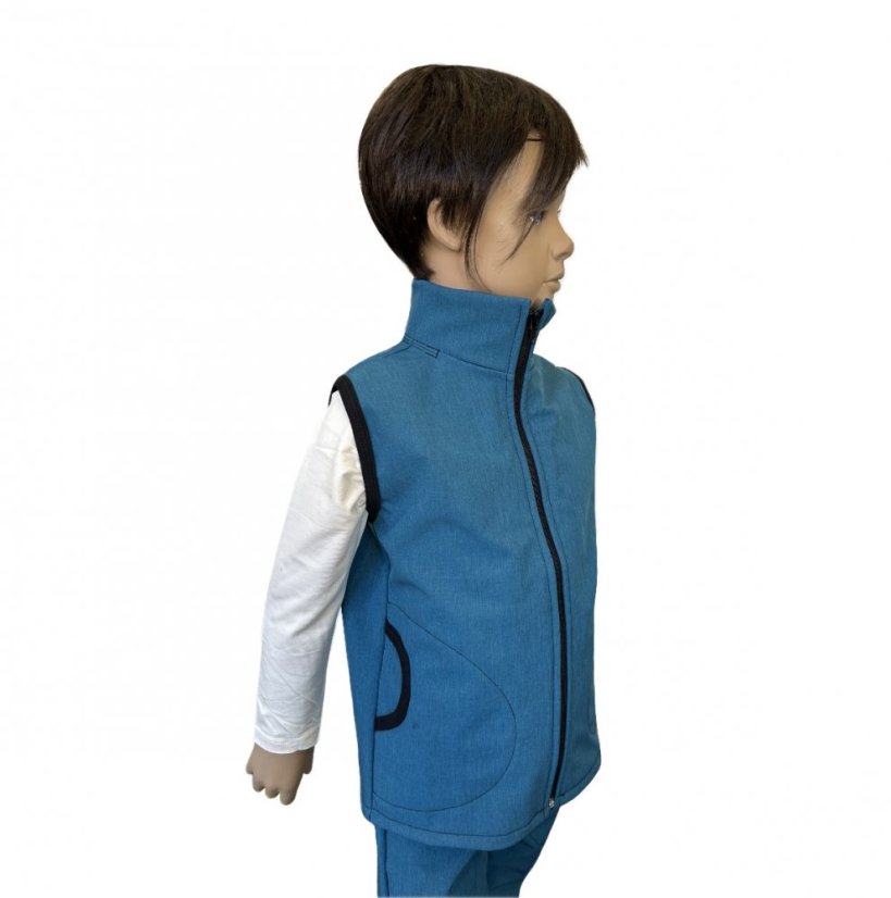 Softshellová vesta JEANS BLUE