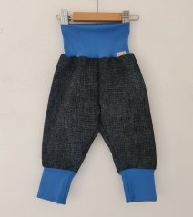 Rostoucí kalhoty GROW JEANS BLACK-modrá