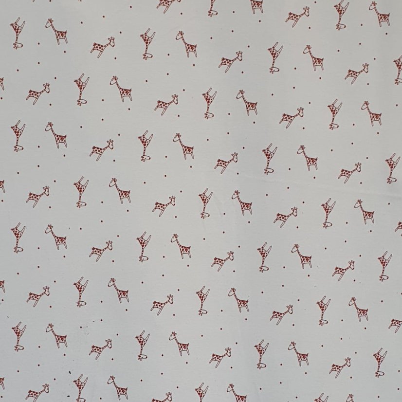 Dětské body BIO, malé žirafky dlouhý rukáv