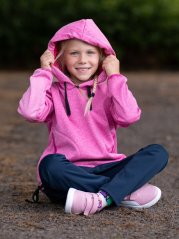 Detská softshellová bunda cez hlavu