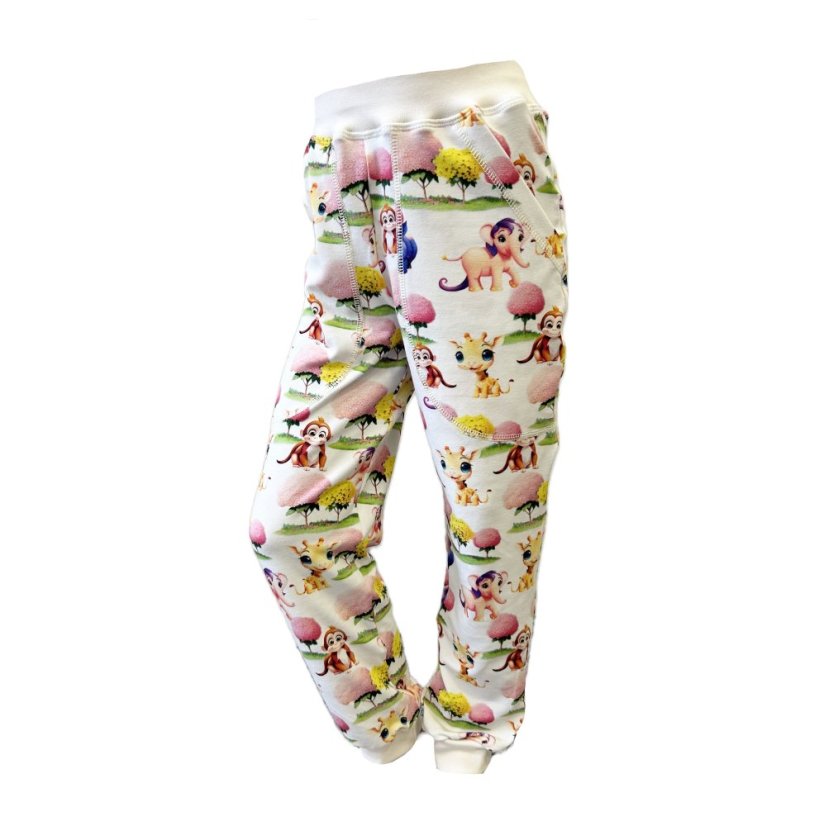 Dětské kalhoty BAMBUS, veselá zvířátka