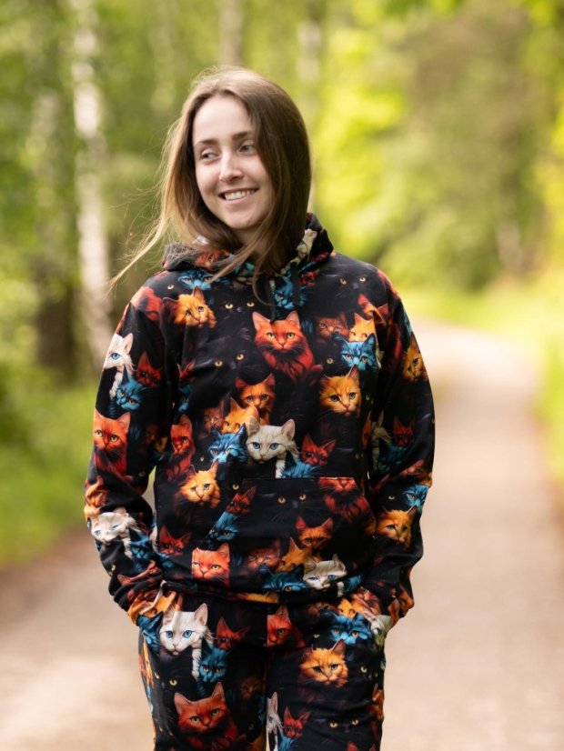 Dámská tepláková souprava, divoké kočky