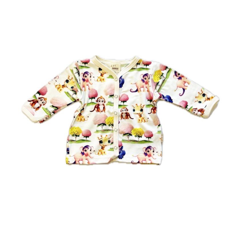 Dětský kabátek BAMBUS, veselá zvířátka