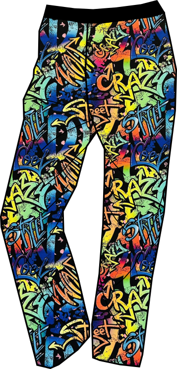 Pánské kalhoty lehké, graffiti boom