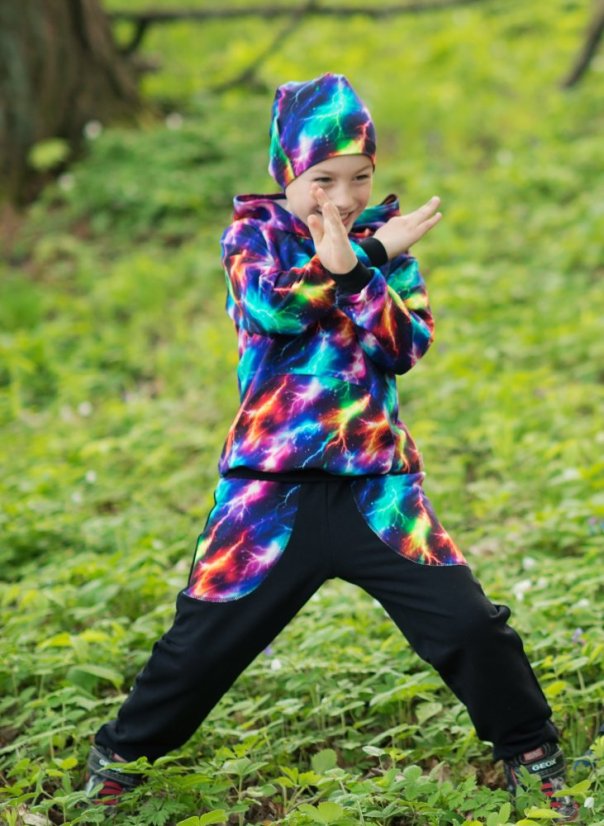 Detská tepláková súprava, neonové blesky