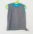 Tričko bez rukávů šedé melé tyrkys