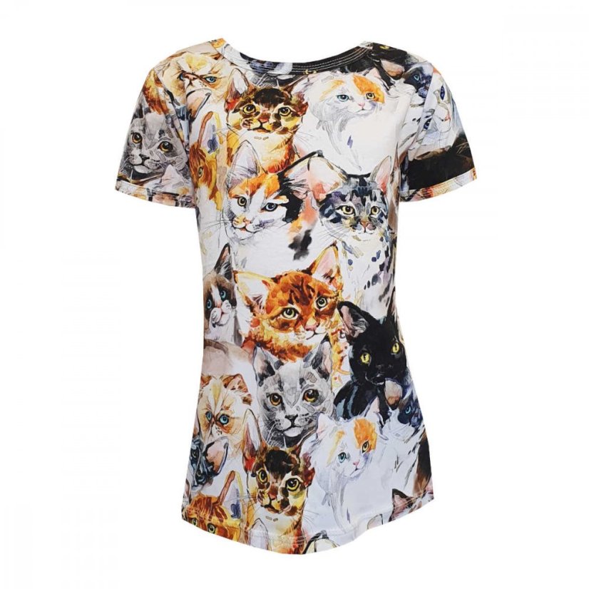 Dievčenské tričko DIGI BIG CATS s krátkym rukávom