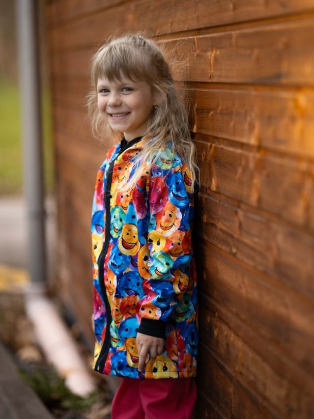 Dětská softshellová bunda SMILES, lehká