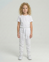 Dětské tepláky Fluffy, čistě bílá