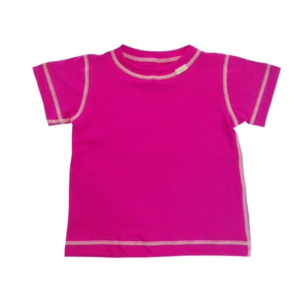 Dětské tričko krátký rukáv FLAT cyklam (Velikost 92-98)
