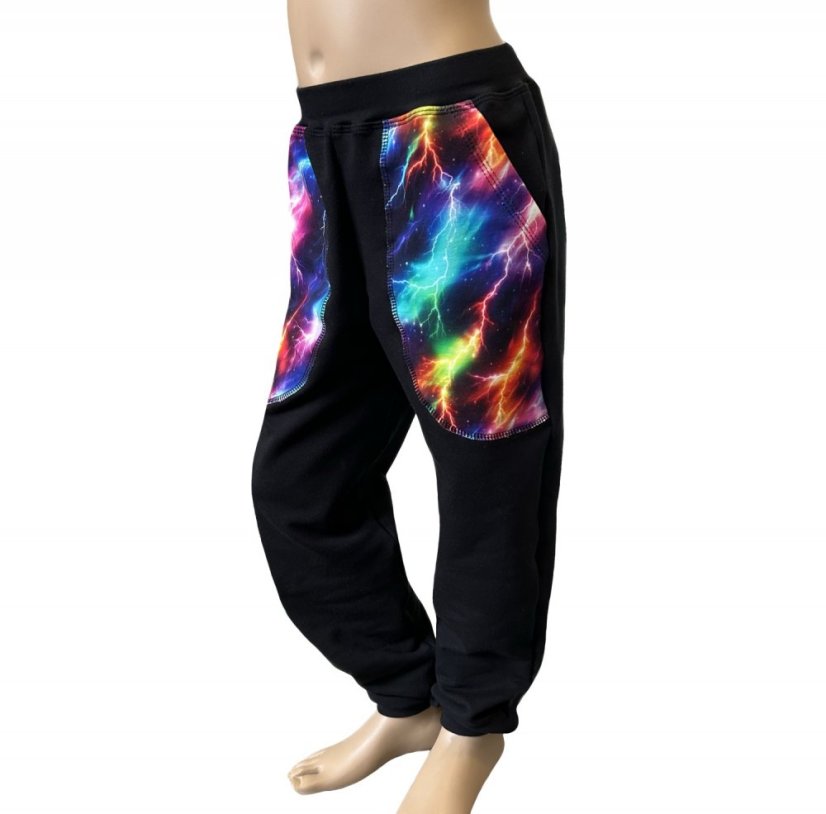 Detská tepláková súprava na zips, neonové blesky