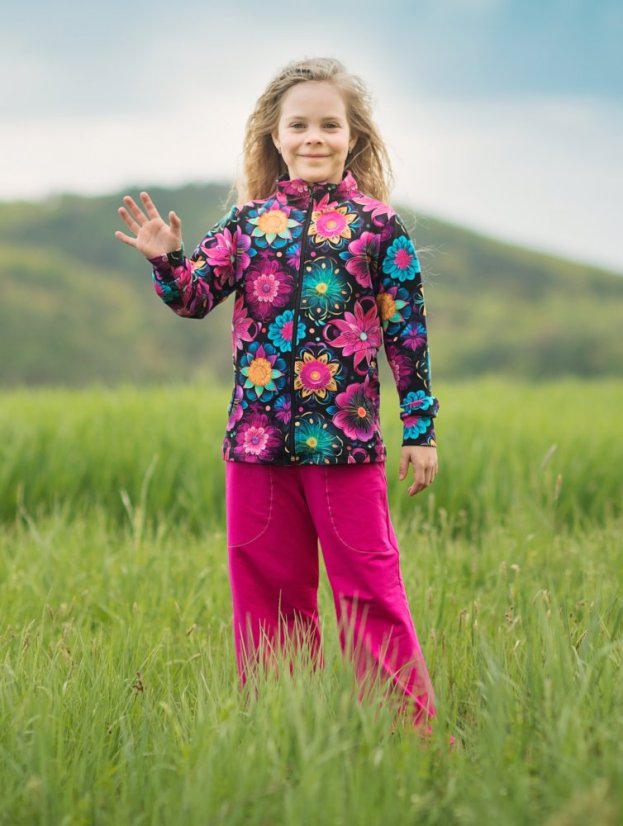 Dětské kalhoty TUBE MAX BAMBUS, sytě růžová