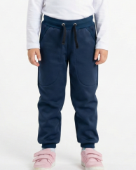 Dětské softshellové kalhoty THIN s fleecem elastické, tmavě modrá