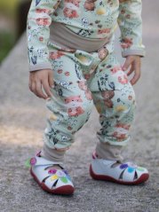 Dětské rostoucí kalhoty GROW lehké, lesní kamarádi