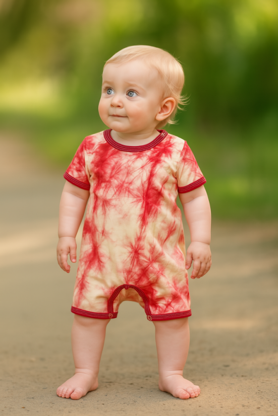 Detský letný overal BAMBUS, batika