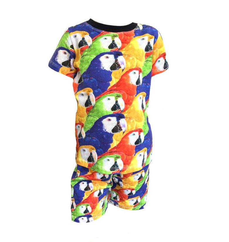 Dětské letní pyžamo, papoušci