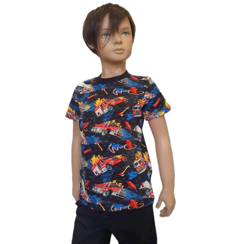 Dětské tričko, jedeme hasit krátký rukáv