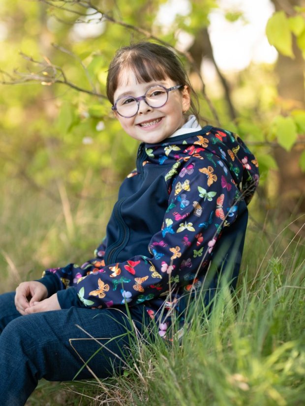 Dětská softshellová bunda s fleecem elastická