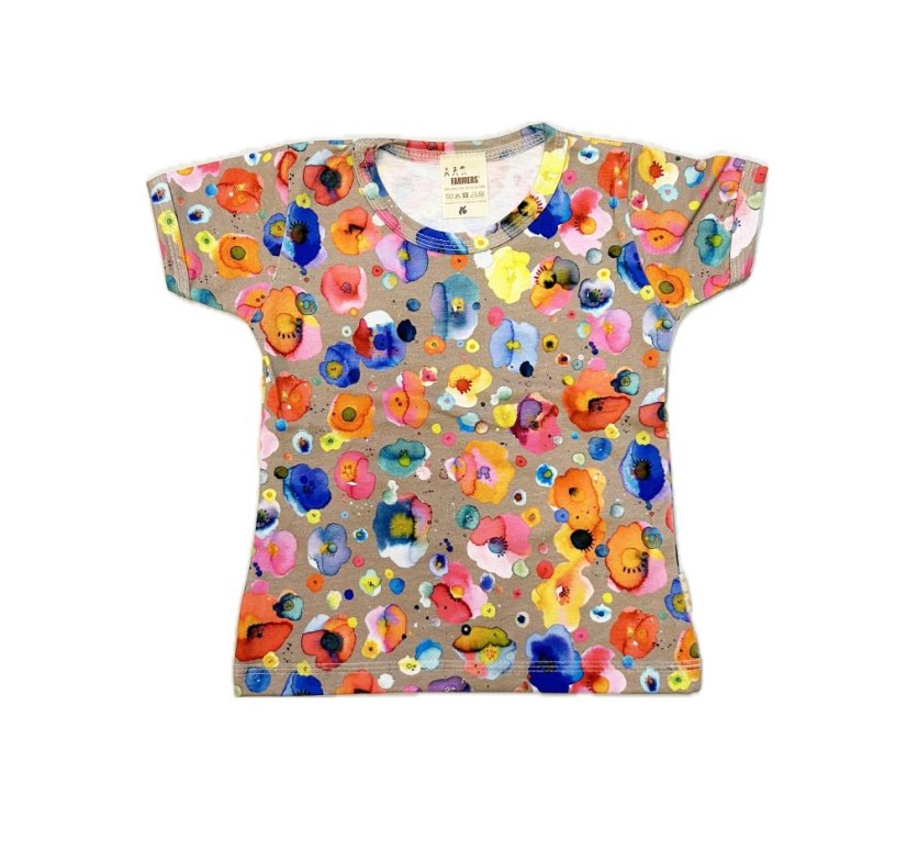 Tričko COLOR FLOWERS krátký rukáv