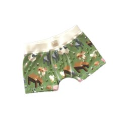 Dětské boxerky Bambus, zvířátka z kostek