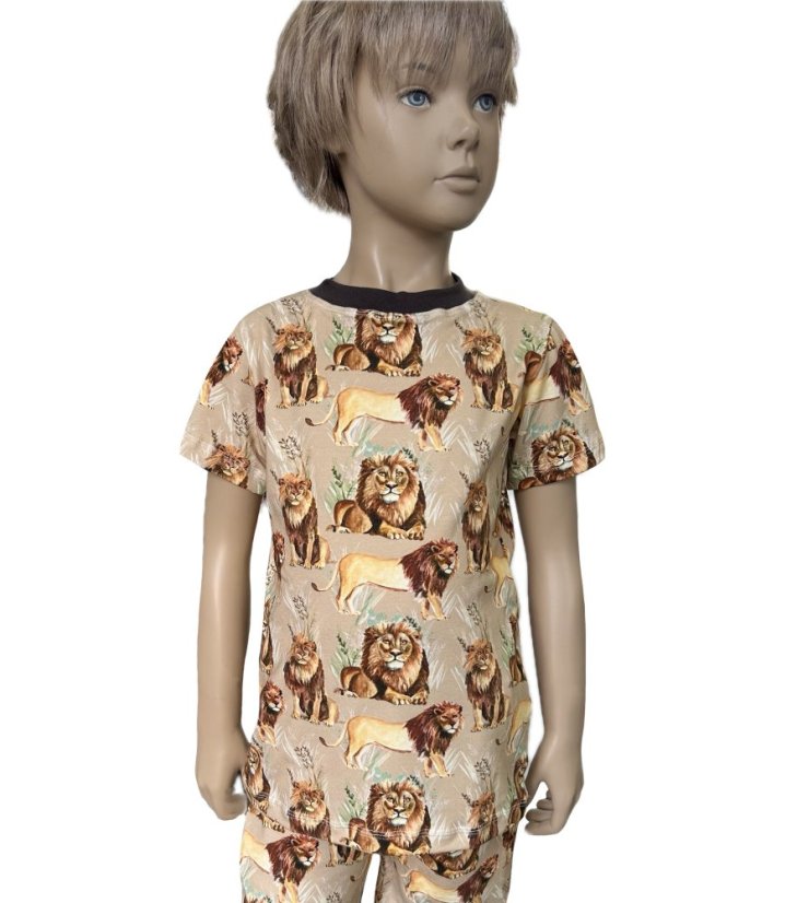 Dětské letní pyžamo, král savany